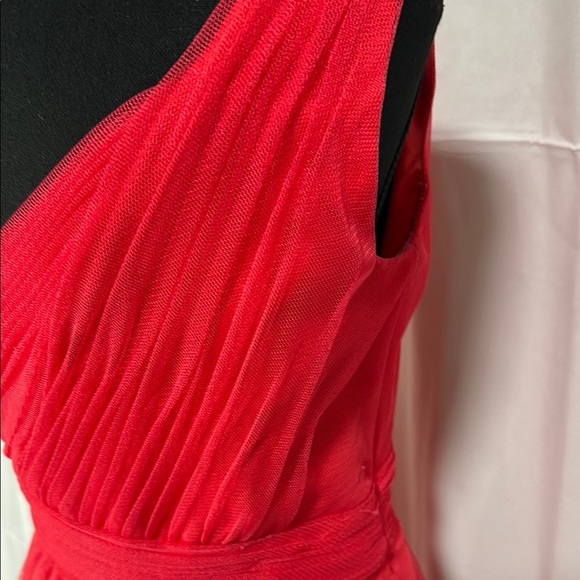 WTOO by Watters and Watters Hot Pink/Red One-Shoulder Dress Size 6 - Picture 9 of 9